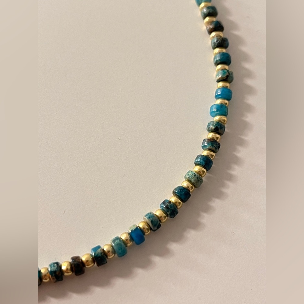 Ocean Jasper Beaded Choker Necklace - Picture 5 of 7
